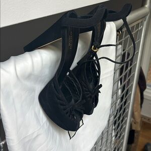 Gucci Suede Bow Accents D'Orsay Pumps